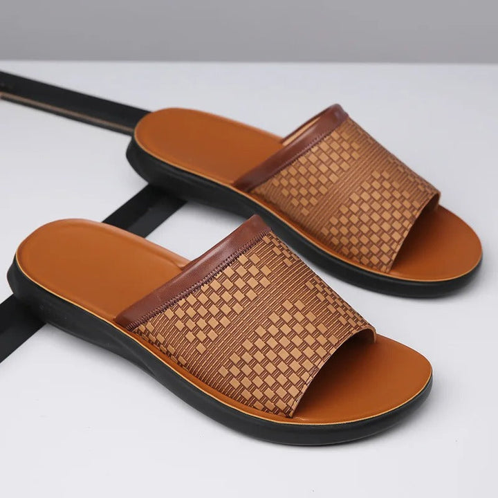 Angus | Graceful Woven Slip-On Men Slides