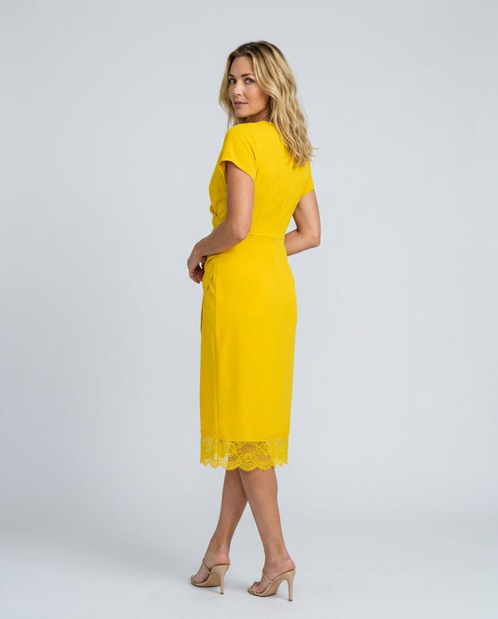 Aria | Cosy Wrap Midi Race Dress with Front Slit