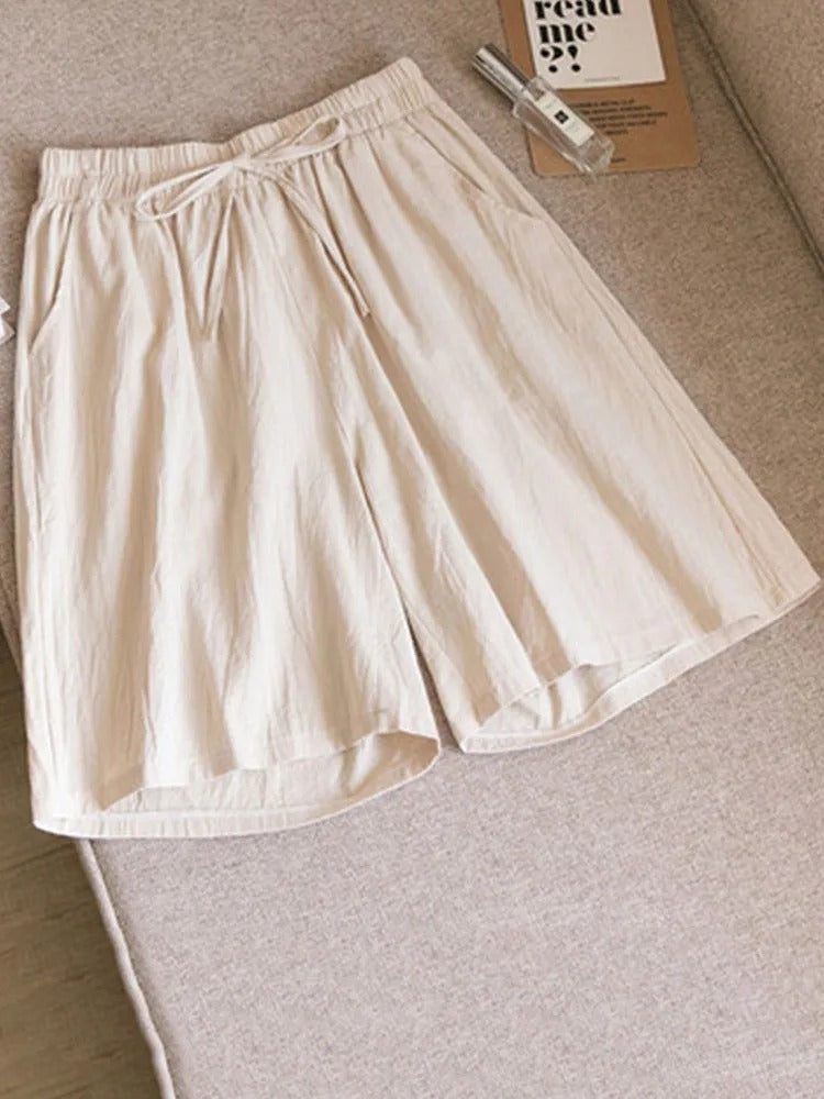 Ariana | Chic High Waisted Wide Leg Bermuda Shorts
