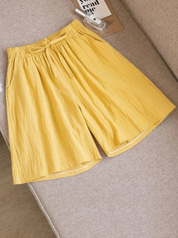 Ariana | Chic High Waisted Wide Leg Bermuda Shorts