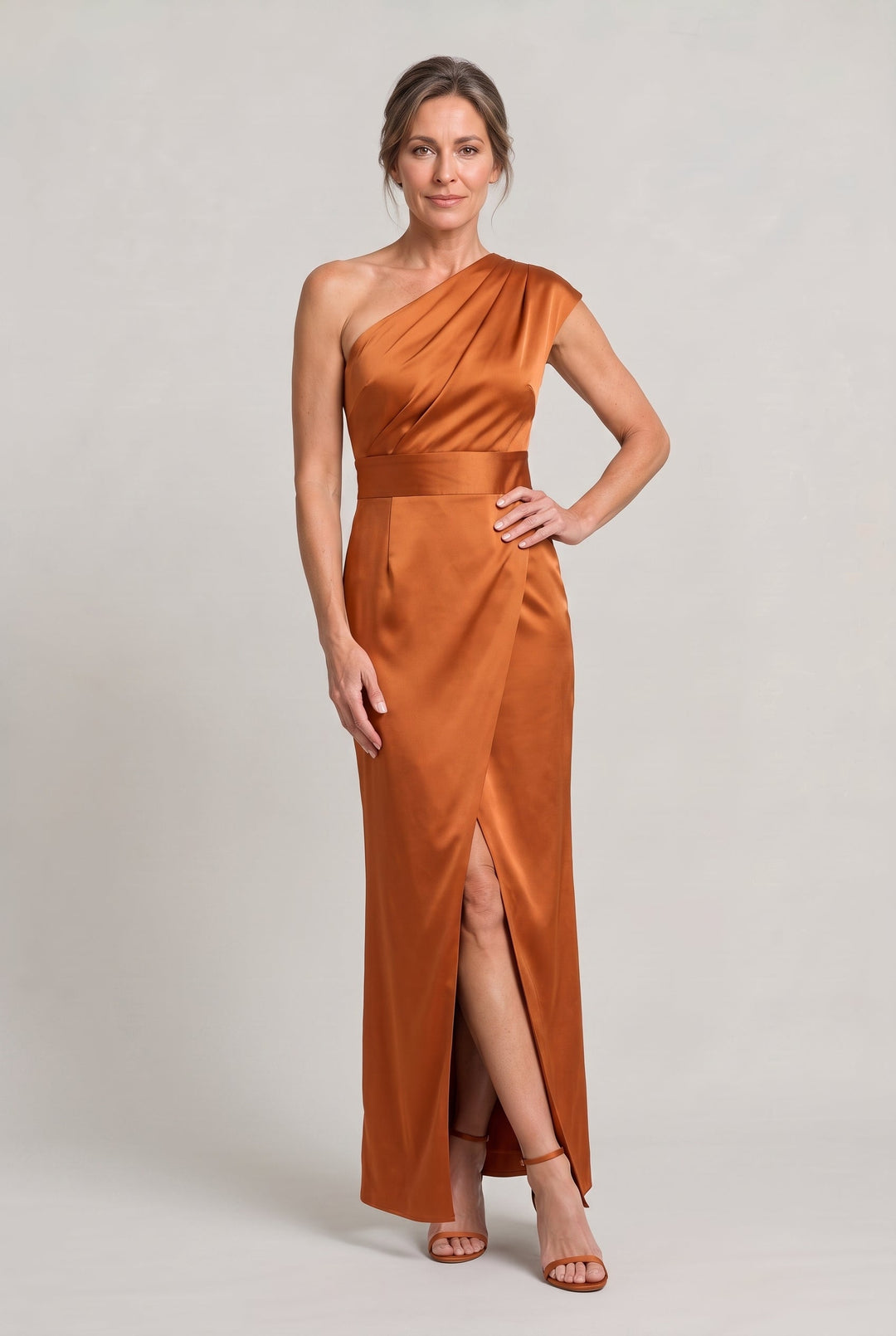 Ariana | Chic One-Shoulder Formal Dress with High Slit
