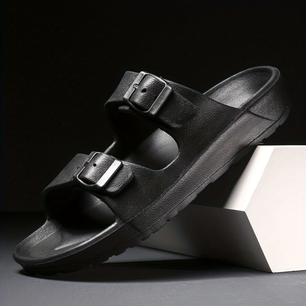 Arlo | Classic Double Buckle Men Slides Sandals