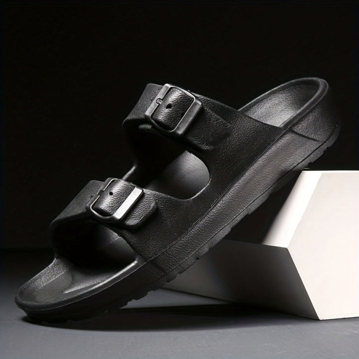 Arlo | Classic Double Buckle Men Slides Sandals