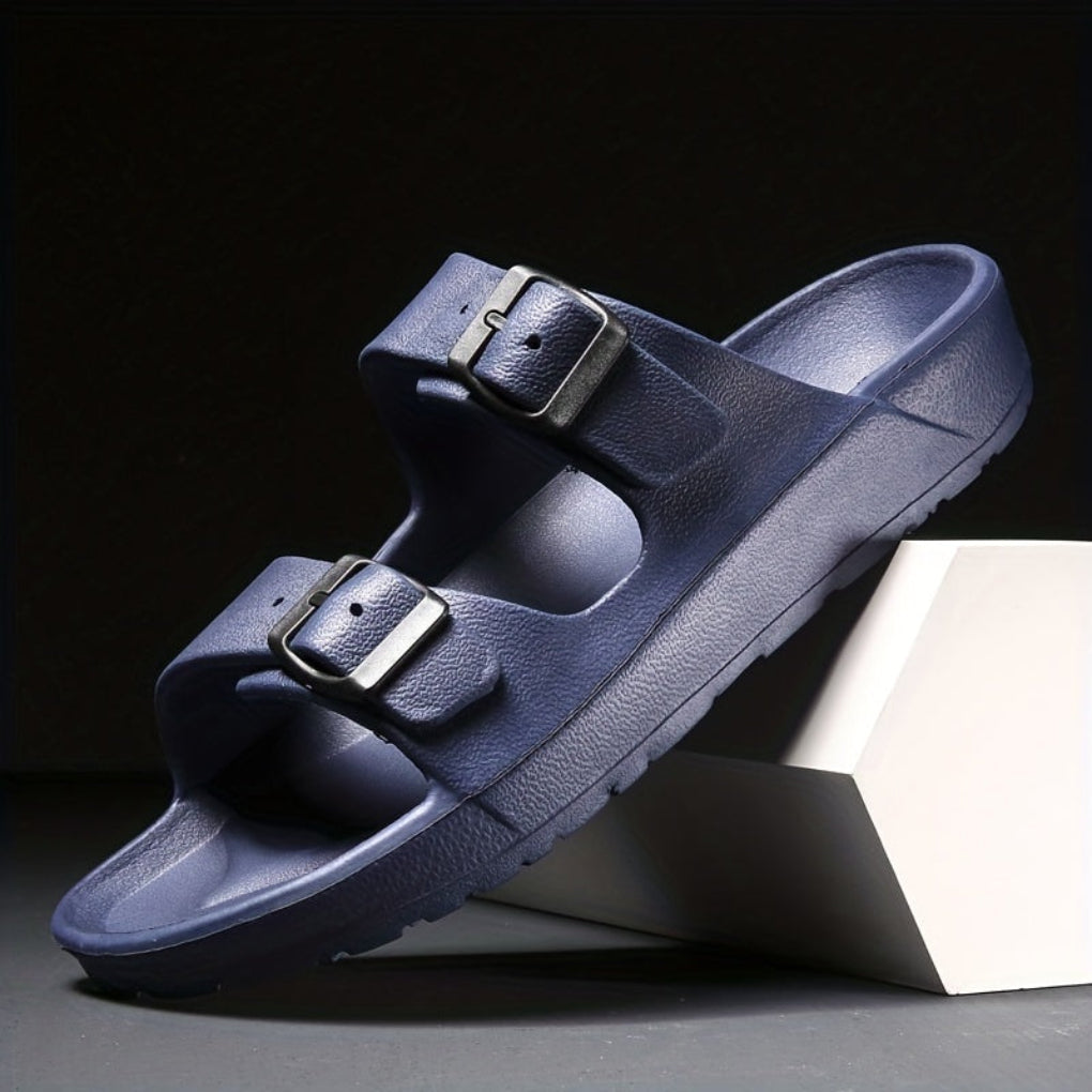 Arlo | Classic Double Buckle Men Slides Sandals