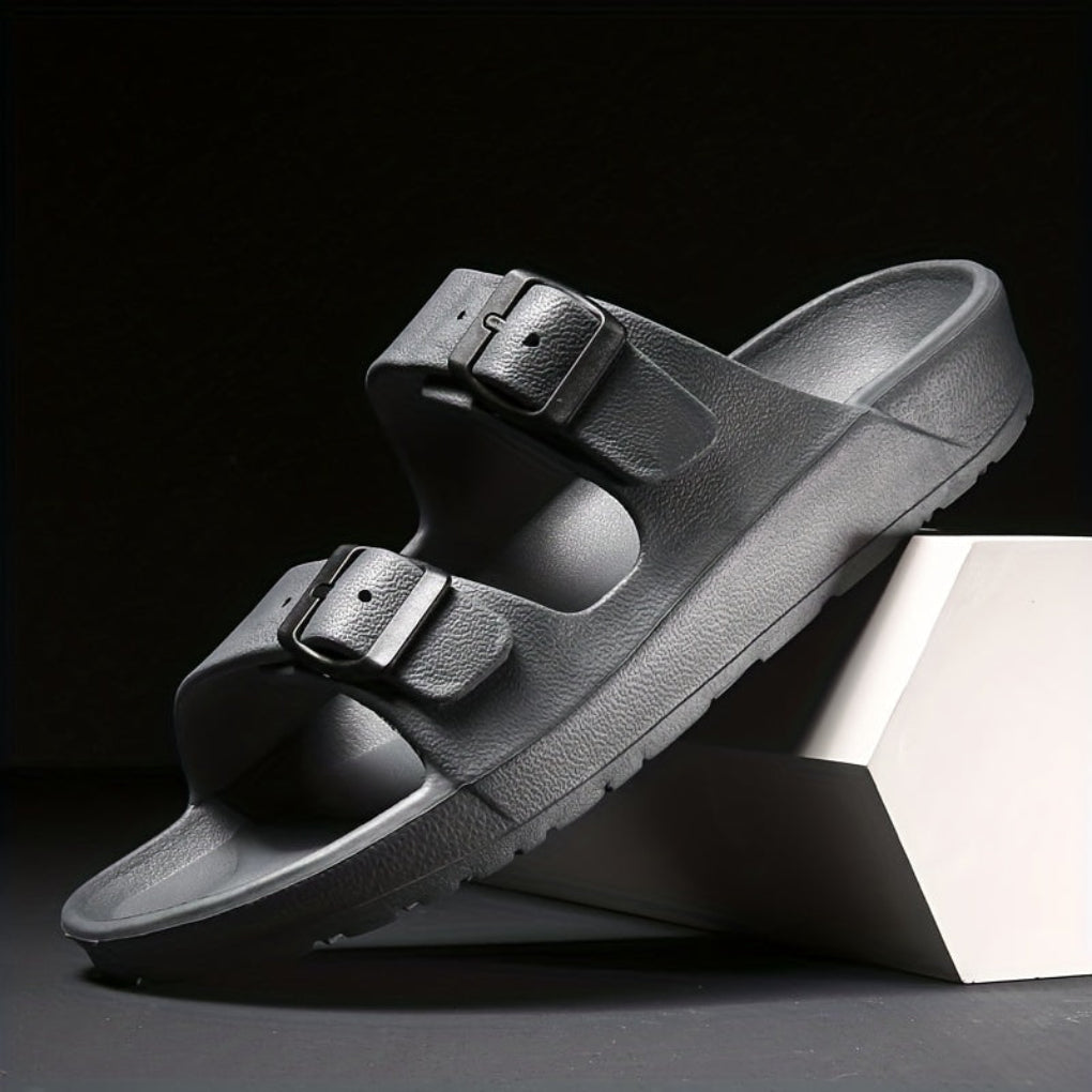 Arlo | Classic Double Buckle Men Slides Sandals