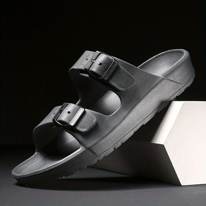 Arlo | Classic Double Buckle Men Slides Sandals