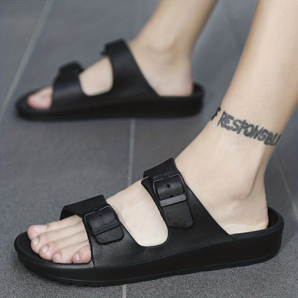 Arlo | Classic Double Buckle Men Slides Sandals