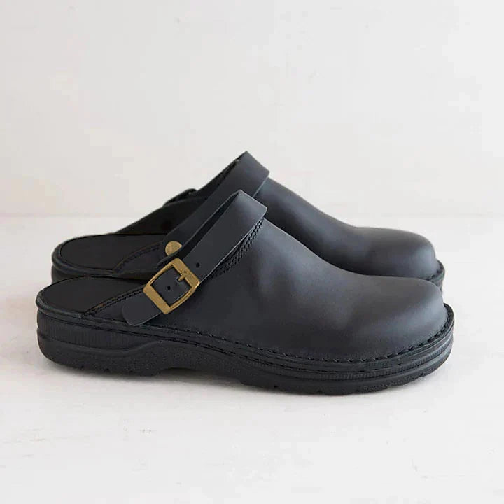 Arlo | Elegant Orthopedic Shoes Buckle Strap Clog Mules
