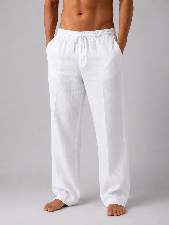 Arthur | Cosy Relaxed Drawstring Linen Pants