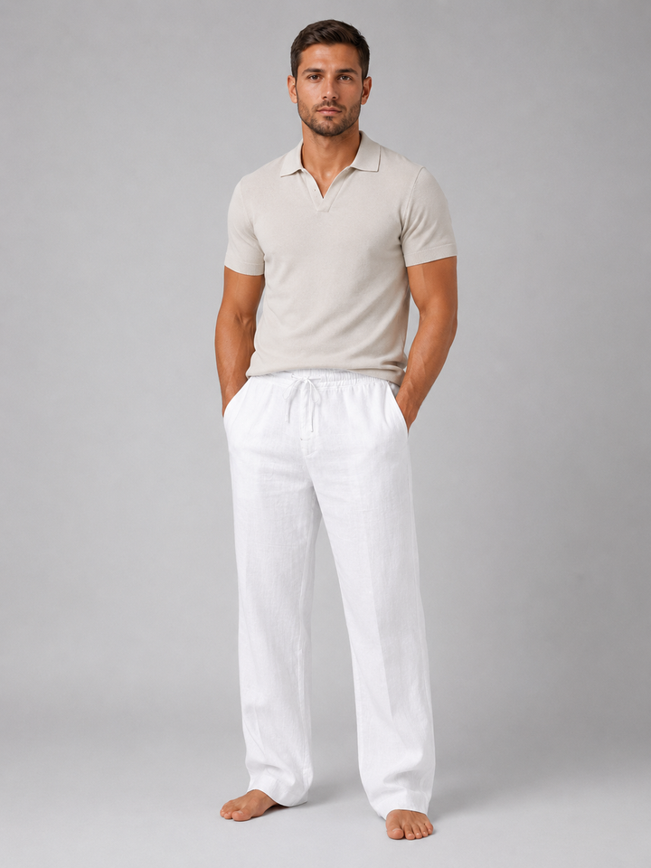 Arthur | Cosy Relaxed Drawstring Linen Pants