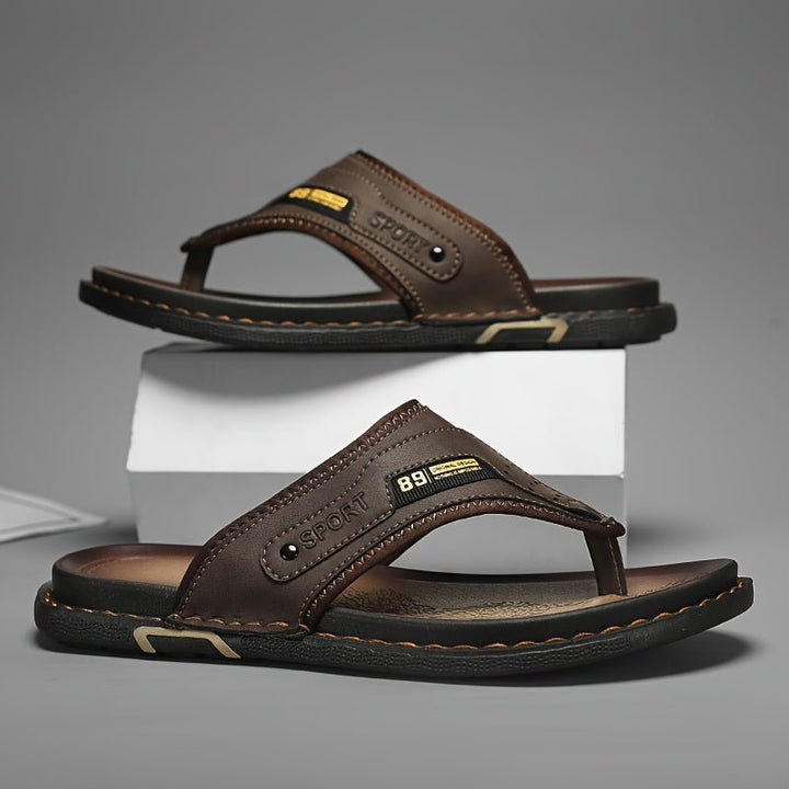 Asher | Polished Non-Slip Thong Men Slides