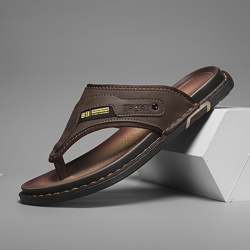Asher | Polished Non-Slip Thong Men Slides