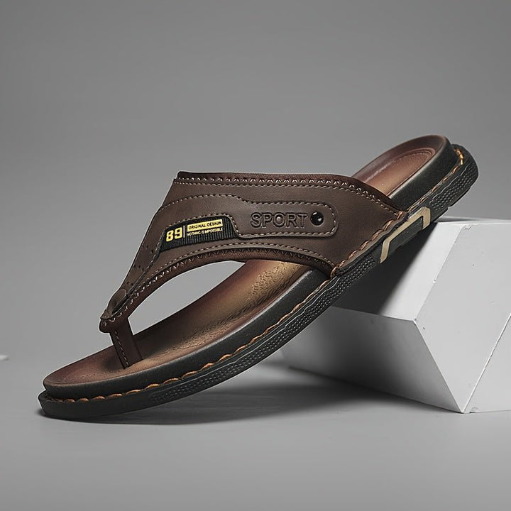 Asher | Polished Non-Slip Thong Men Slides
