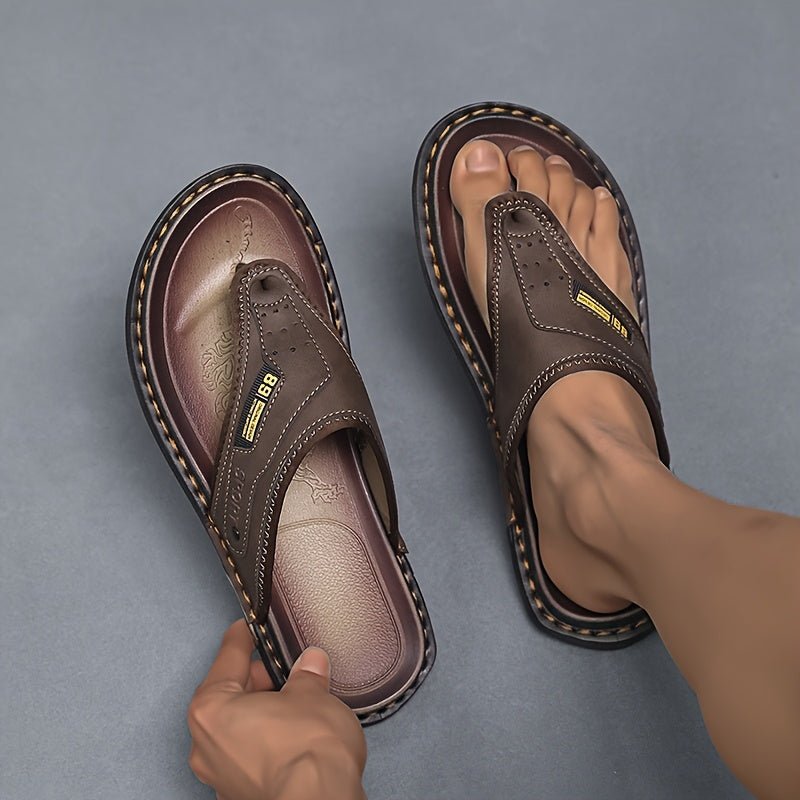 Asher | Polished Non-Slip Thong Men Slides