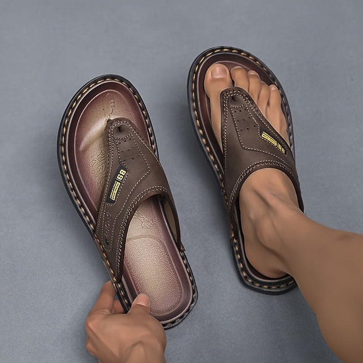 Asher | Polished Non-Slip Thong Men Slides