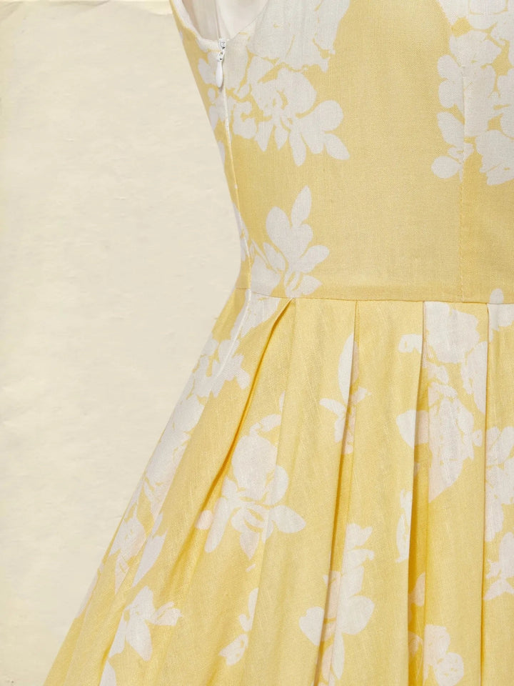 Audrey | Graceful Floral A-Line Midi Summer Dresses