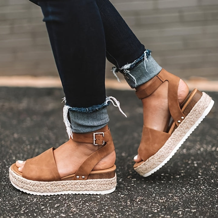 Audrey | Stylish Espadrille Wedges Ankle Strap Sandals