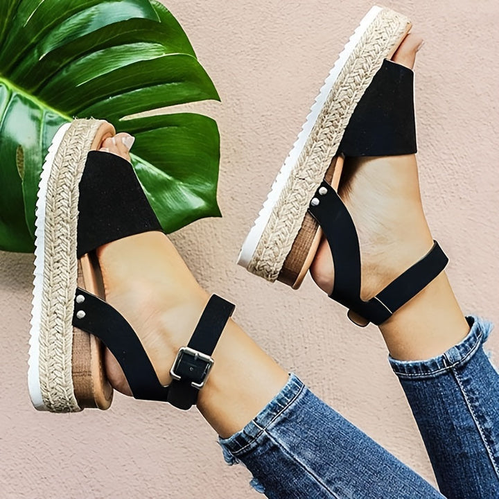 Audrey | Stylish Espadrille Wedges Ankle Strap Sandals