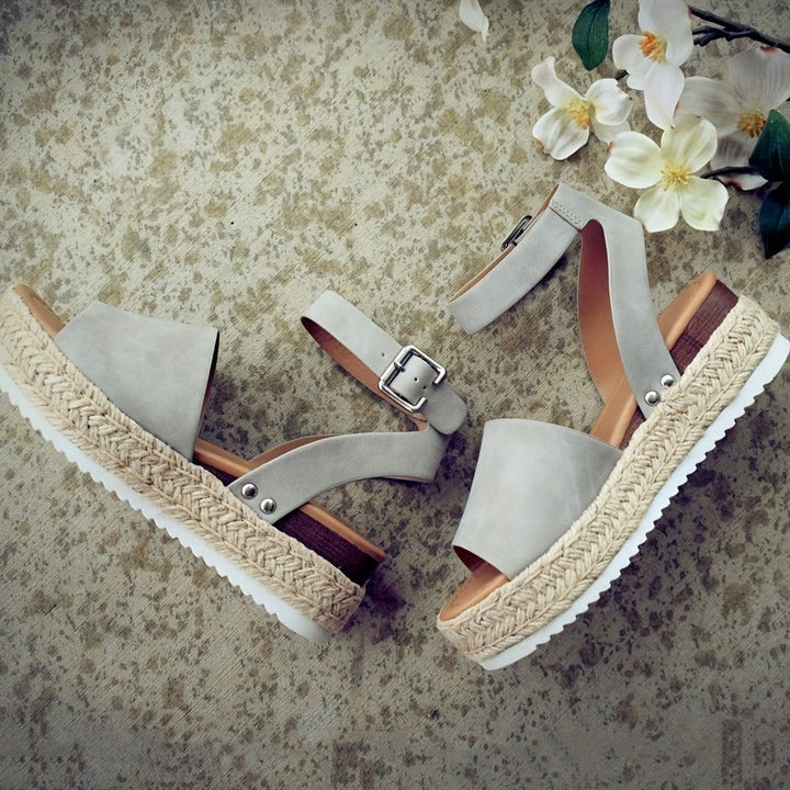 Audrey | Stylish Espadrille Wedges Ankle Strap Sandals