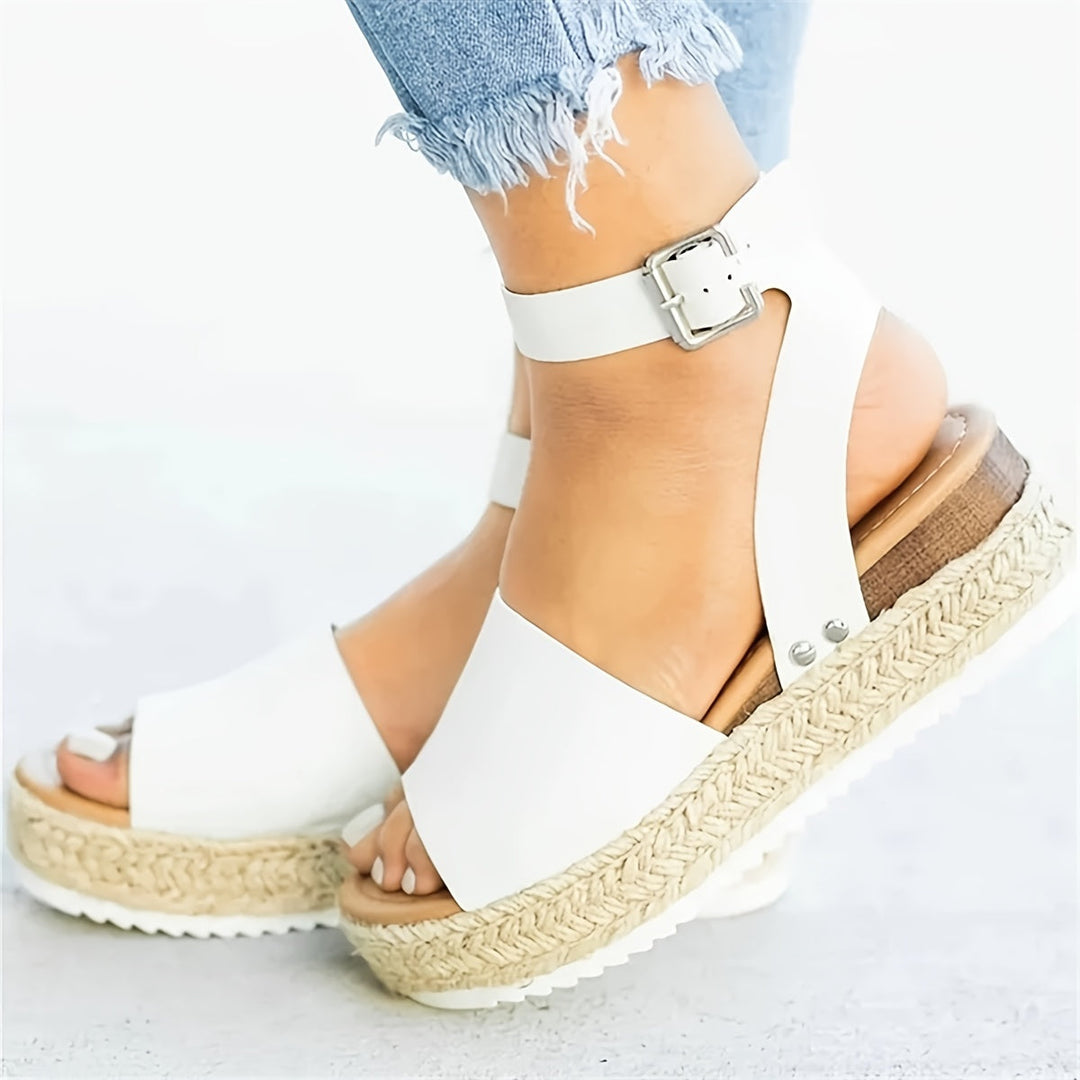Audrey | Stylish Espadrille Wedges Ankle Strap Sandals
