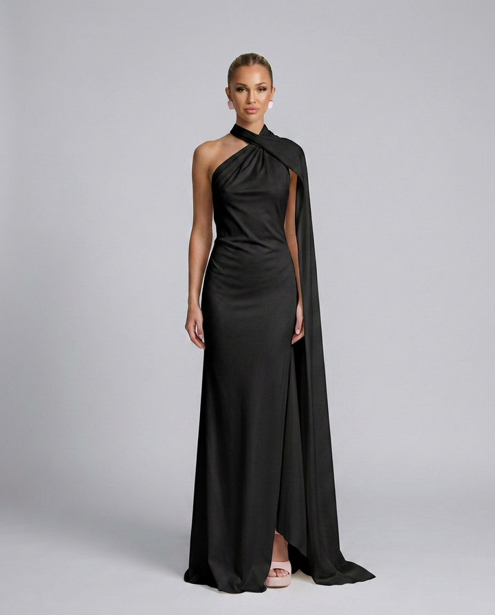 Aurora | Graceful Draped One Shoulder Dress