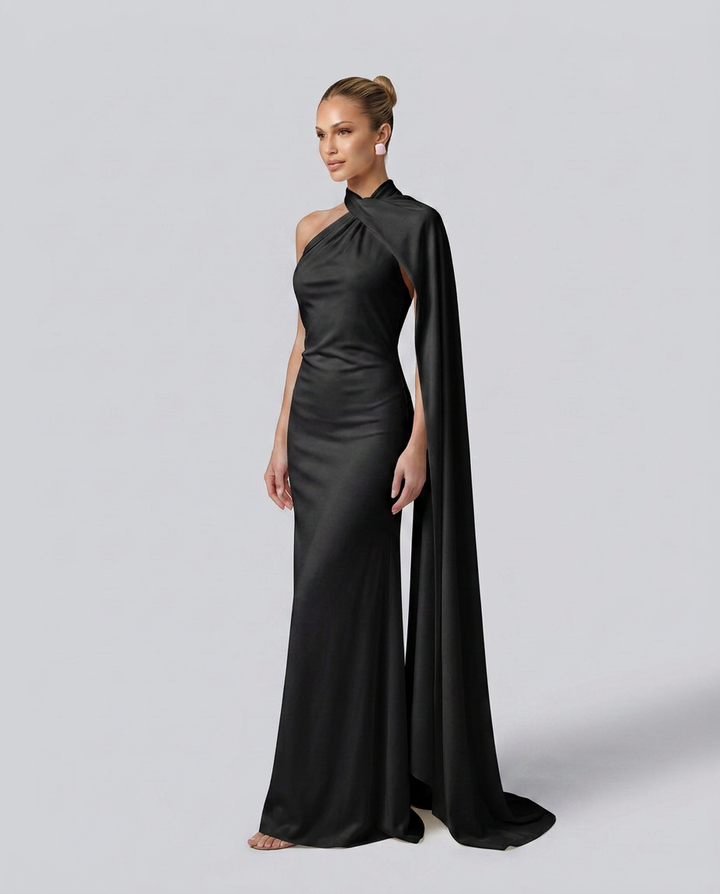 Aurora | Graceful Draped One Shoulder Dress