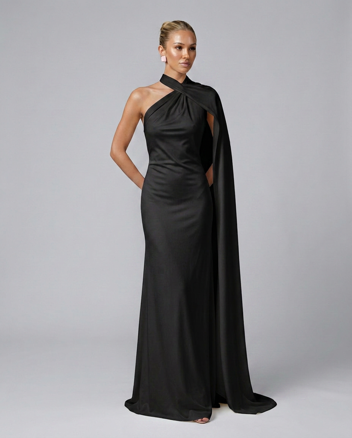 Aurora | Graceful Draped One Shoulder Dress