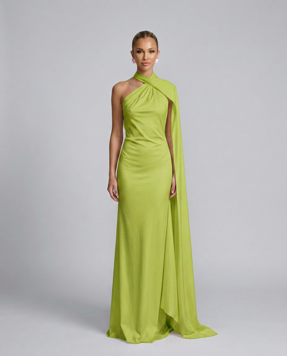 Aurora | Graceful Draped One Shoulder Dress