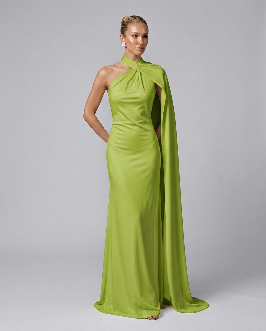Aurora | Graceful Draped One Shoulder Dress