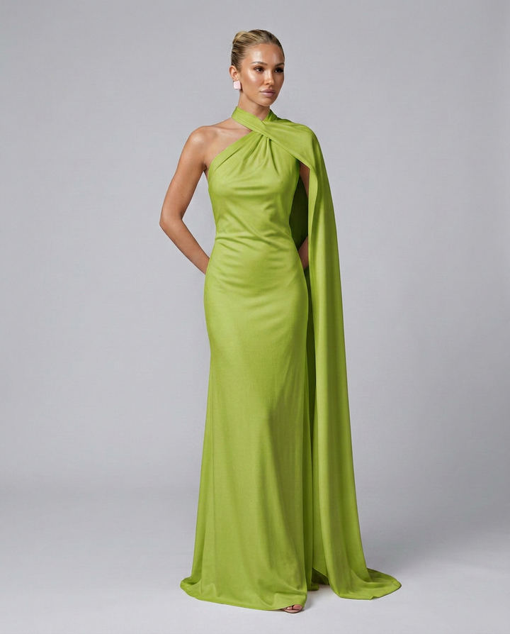 Aurora | Graceful Draped One Shoulder Dress