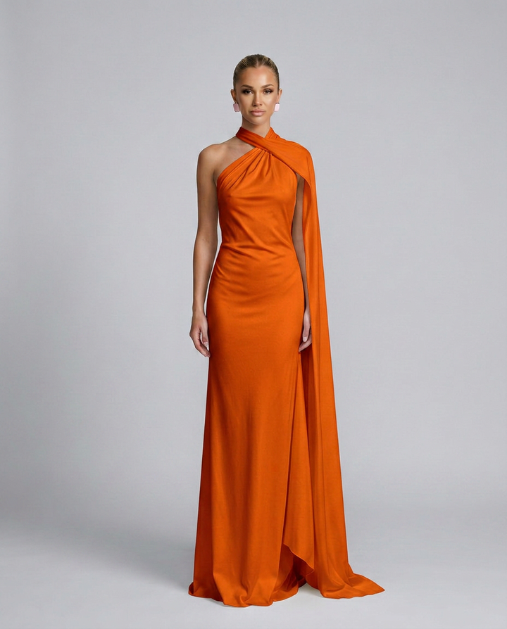 Aurora | Graceful Draped One Shoulder Dress