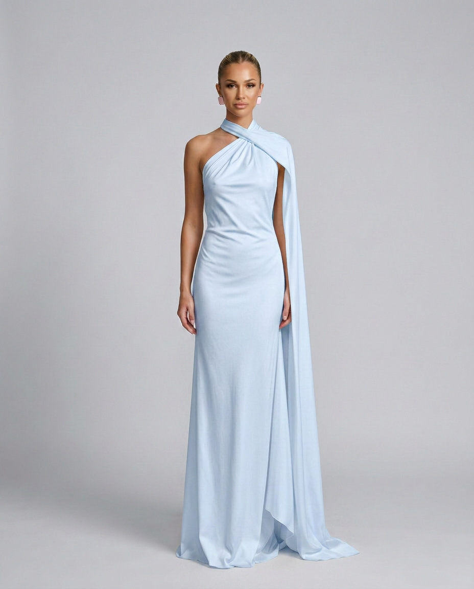Aurora | Graceful Draped One Shoulder Dress