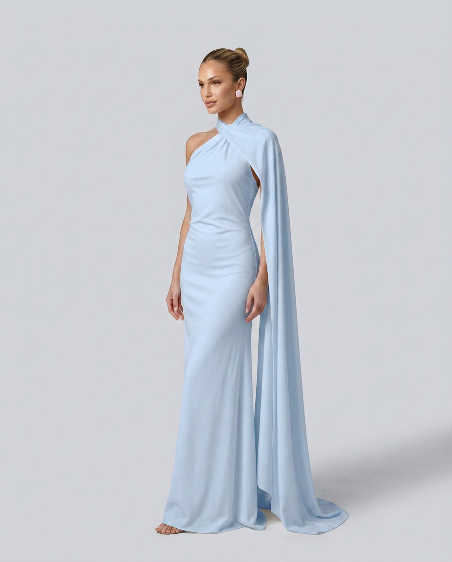 Aurora | Graceful Draped One Shoulder Dress