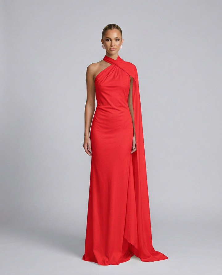 Aurora | Graceful Draped One Shoulder Dress