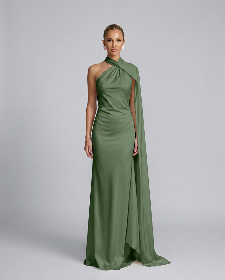 Aurora | Graceful Draped One Shoulder Dress