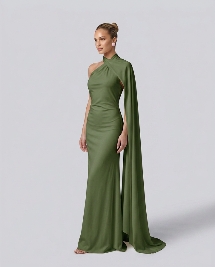 Aurora | Graceful Draped One Shoulder Dress