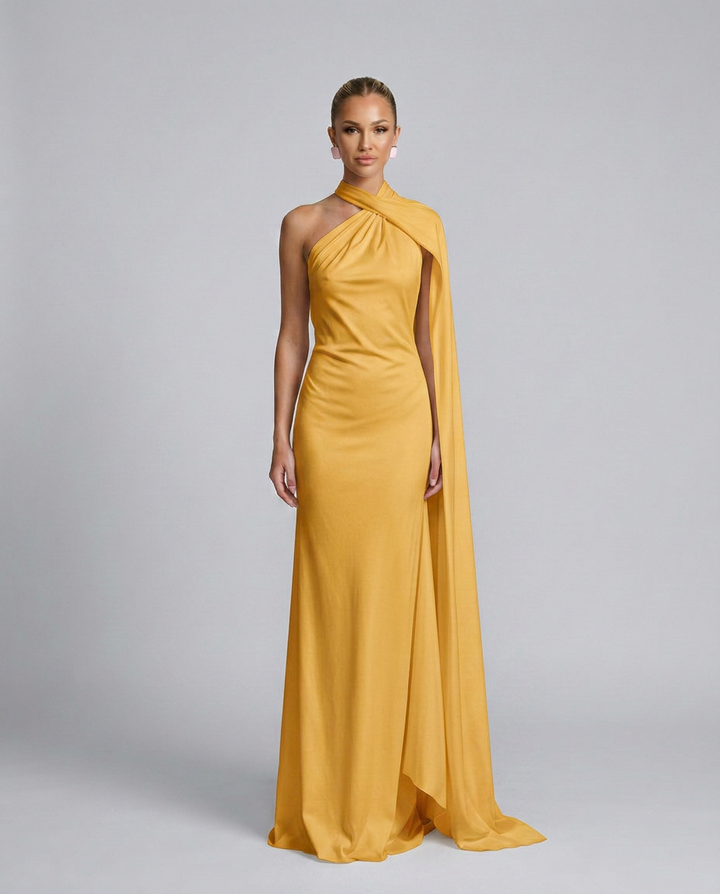 Aurora | Graceful Draped One Shoulder Dress