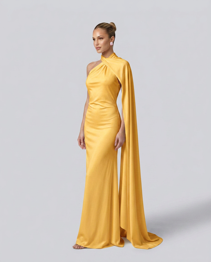 Aurora | Graceful Draped One Shoulder Dress