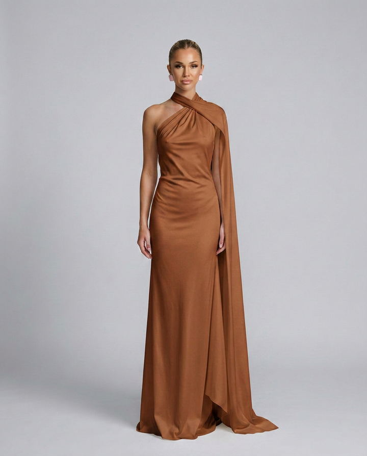 Aurora | Graceful Draped One Shoulder Dress