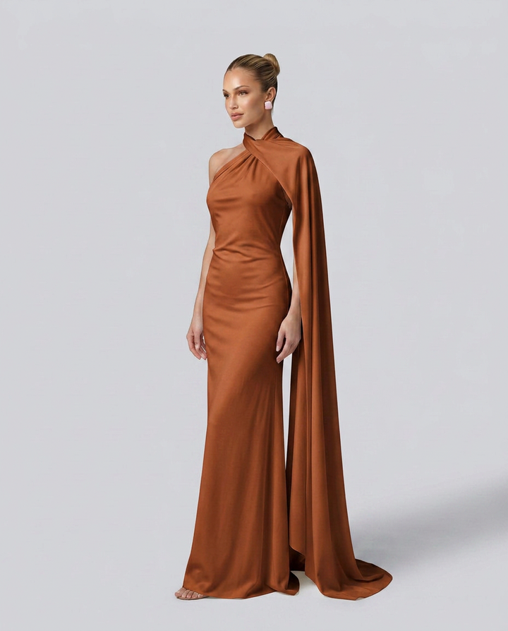 Aurora | Graceful Draped One Shoulder Dress