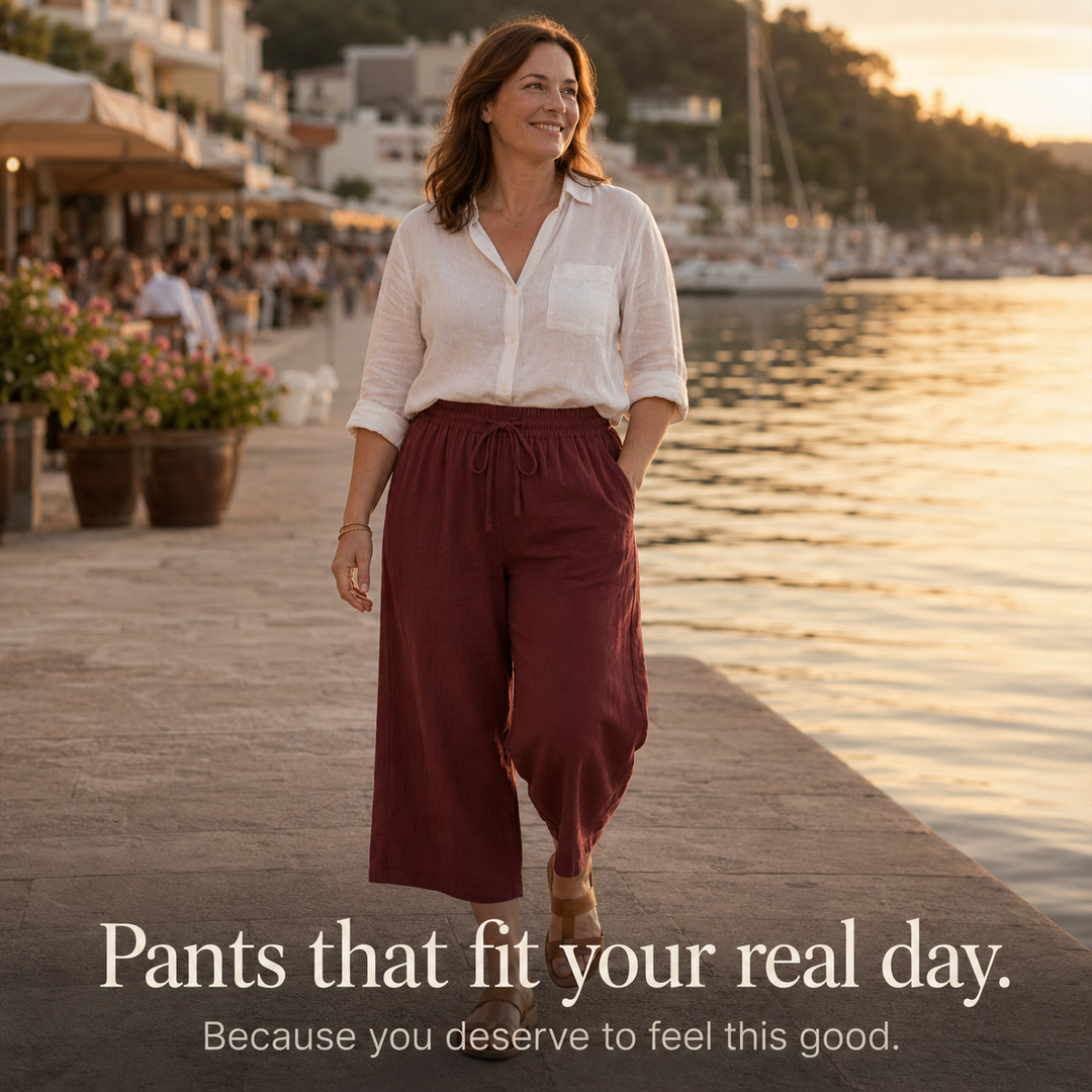 Aurora | Relaxed Cropped Wide Leg Linen Pants