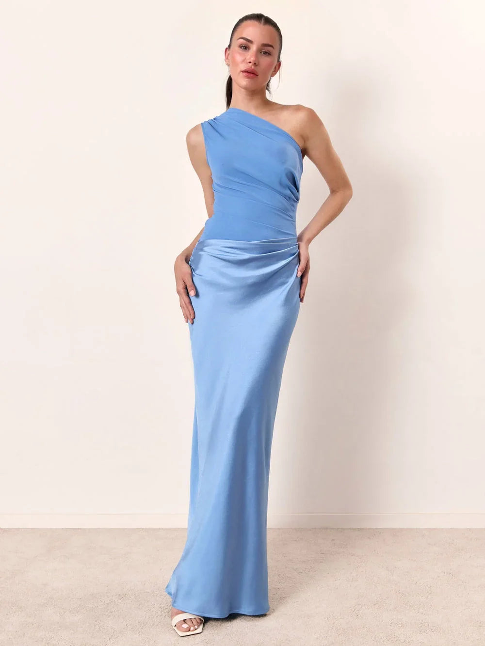 Ava | Graceful One-Shoulder Race Dress with Sleek Maxi Skirt