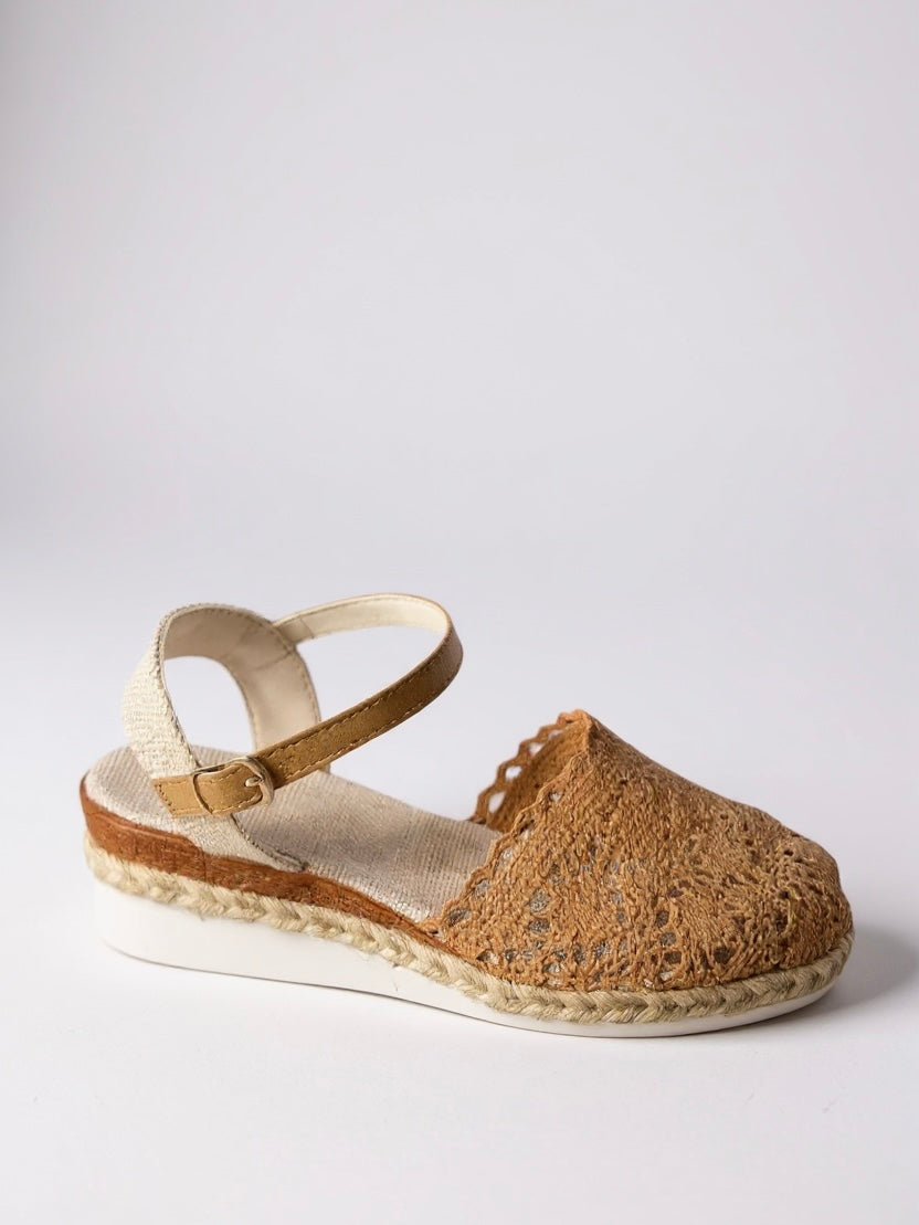 Ava | Graceful Woven Espadrille Wedges with Ankle Strap