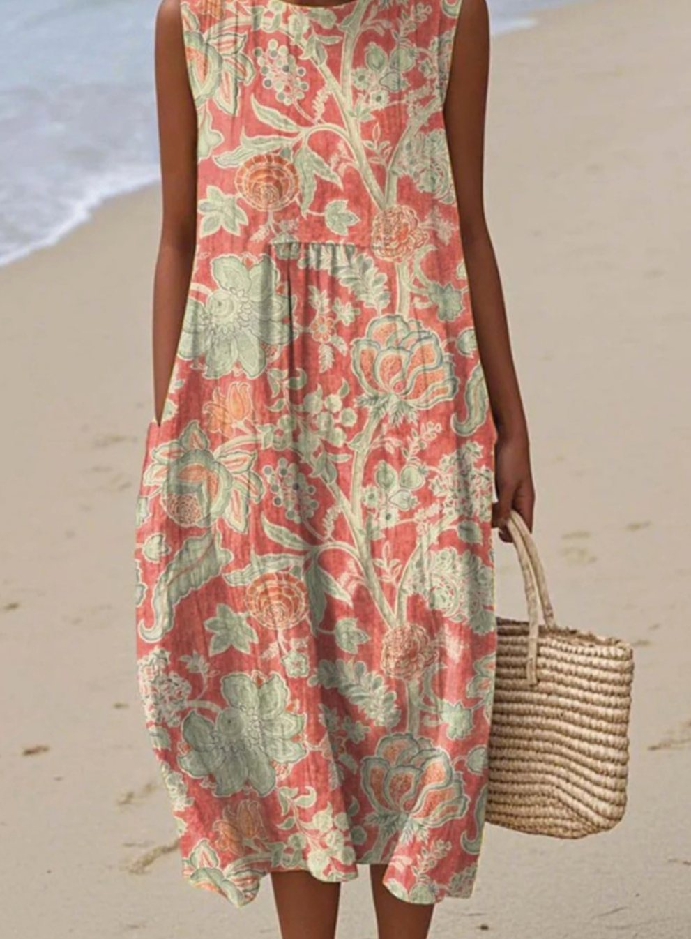 Ayla | Cosy Floral Print Relaxed Midi Summer Dress