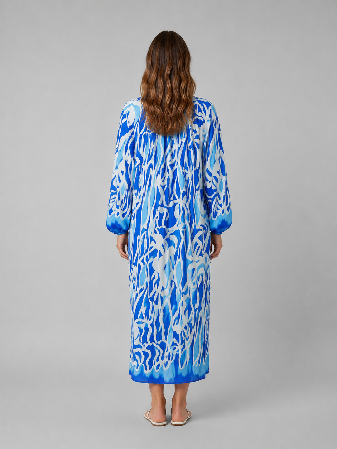 Bella | Relaxed Abstract Print Maxi Casual Dress