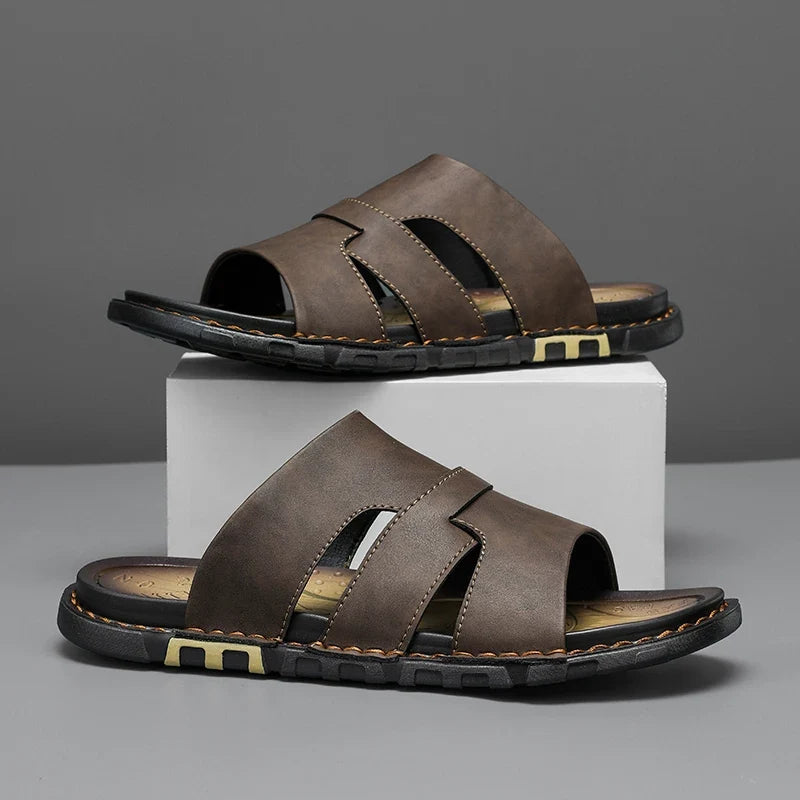 Benjamin | Stylish Cut-Out Slip-On Mens Slides
