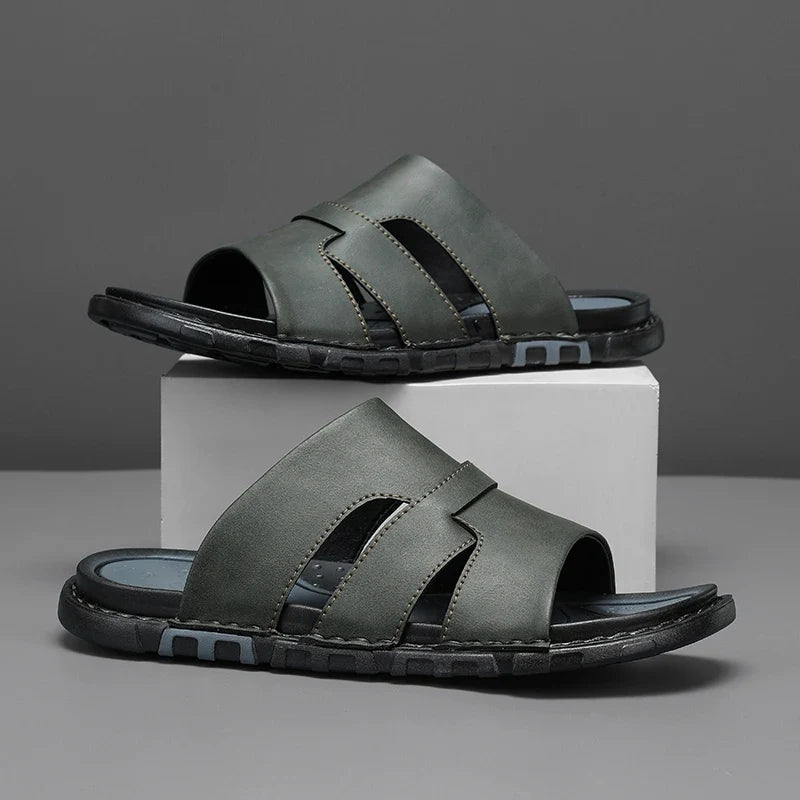 Benjamin | Stylish Cut-Out Slip-On Mens Slides