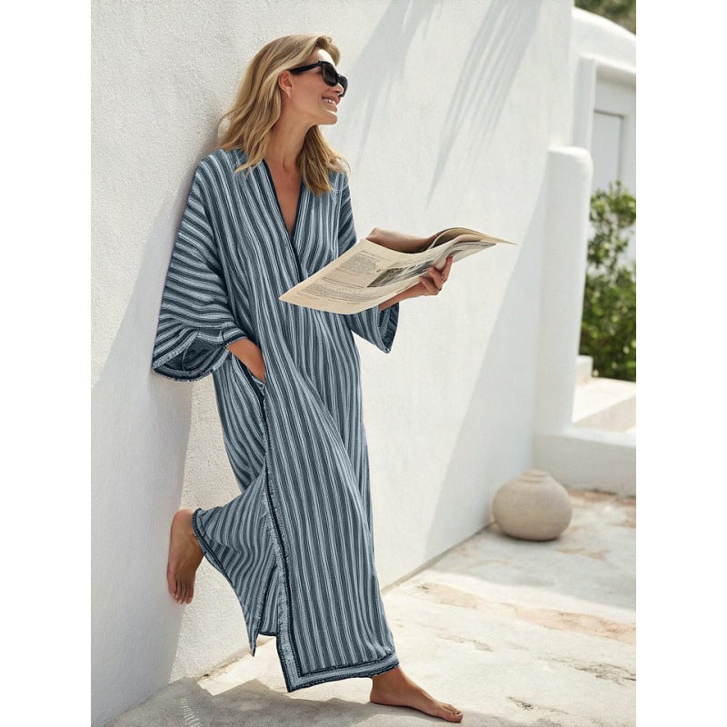 Billie | Polished Floral Print Boho Dress Flowing Maxi Silhouette