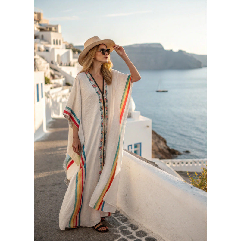 Billie | Polished Floral Print Boho Dress Flowing Maxi Silhouette