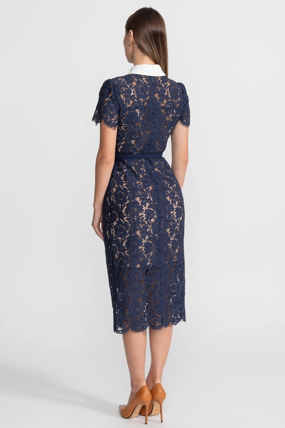 Billie | Relaxed Floral Lace Collared Races Dress